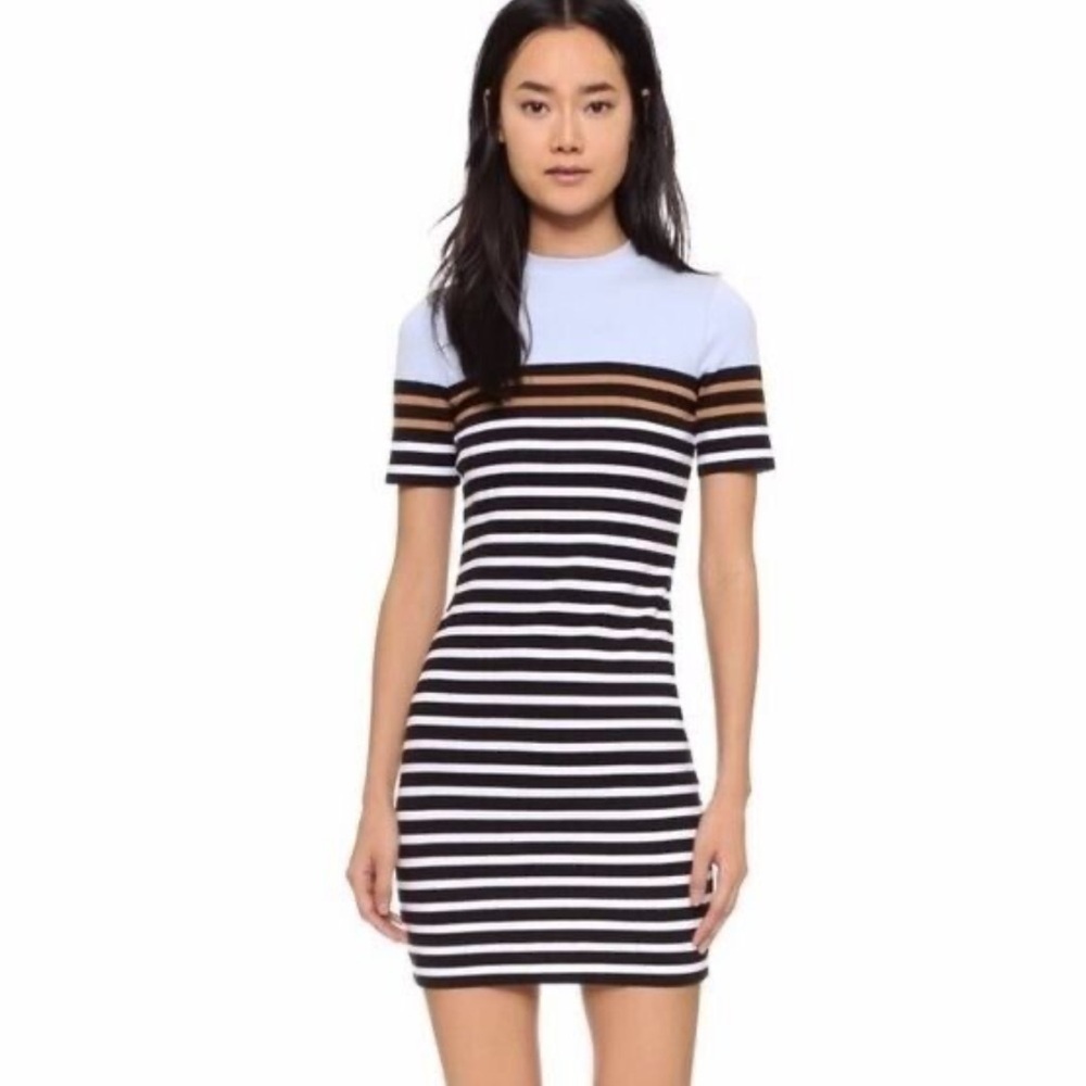 T By Alexander Wang || Engineered Stripe T-Shirt … - image 1